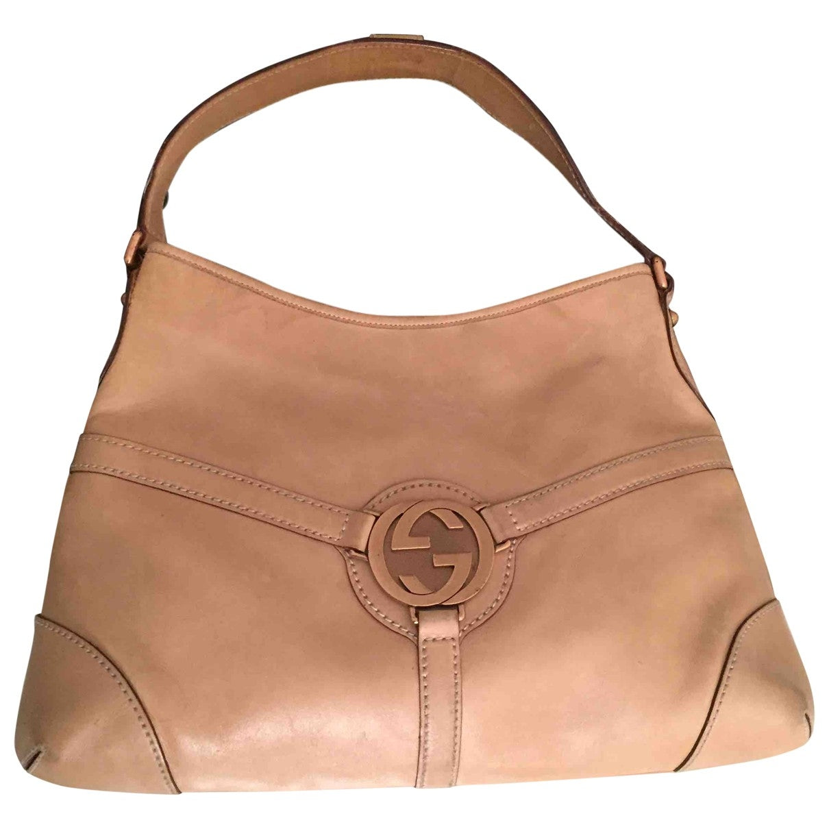 Gucci camel leather handbag