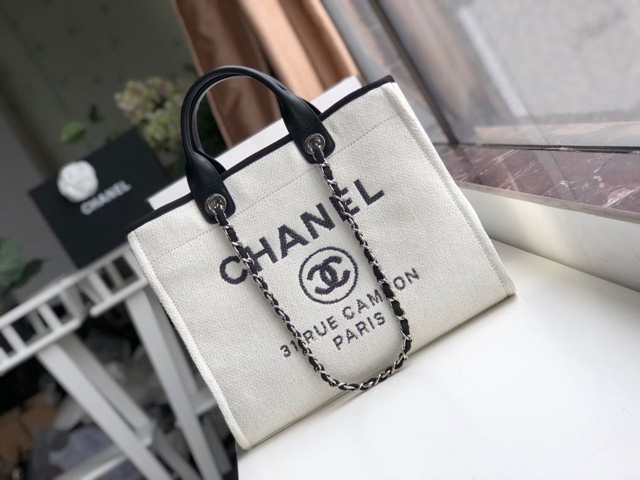 CHLSmall Shopping Hardware , ’s White Silver Shoulder Bag