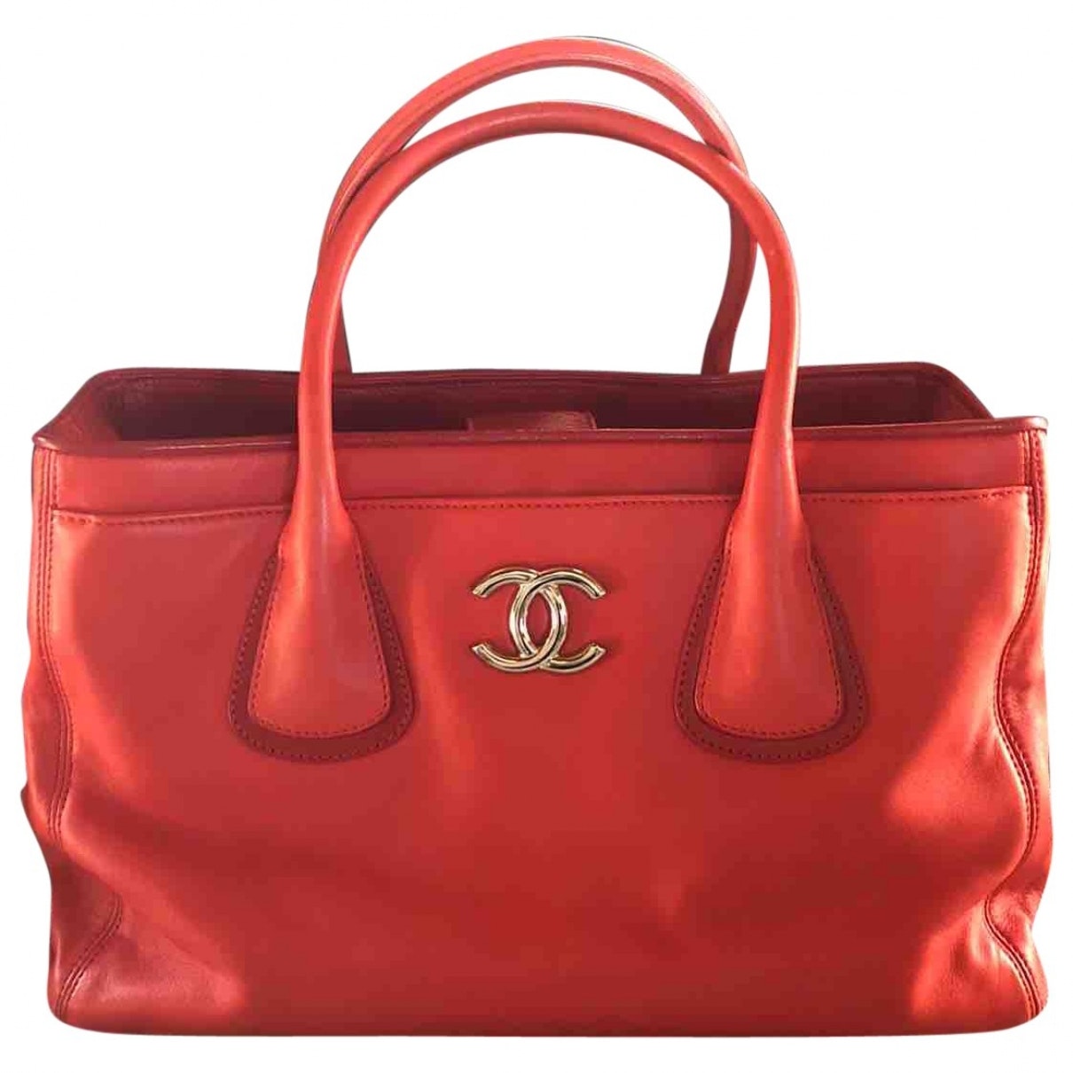 Chanel executive red leather handbag