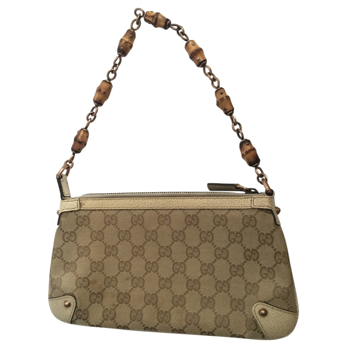 Gucci beige cotton handbag