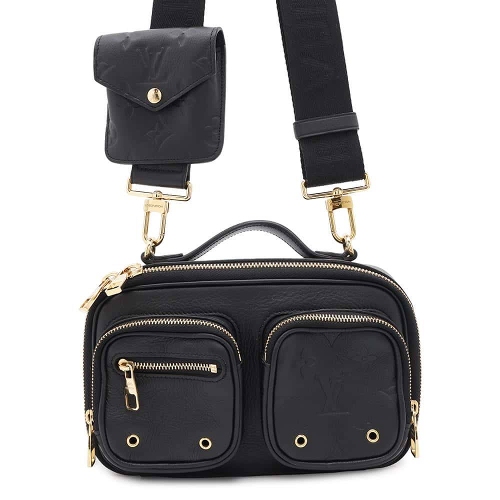Louis Vuitton Utility NoirM80450 Calf Leather Crossbody Bag