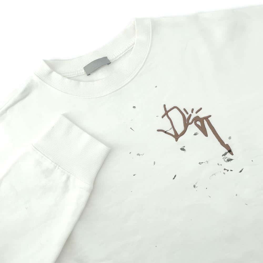 Dior Travis Scott Oversized Cactus Jack Knitted Fabric White Travel Bag