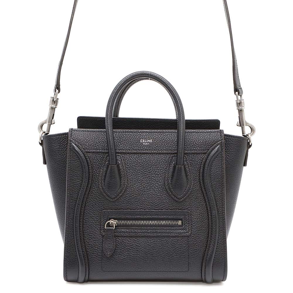 Luggage Shopper Dru. No Drummed Calf Size Leather Black Travel Bag
