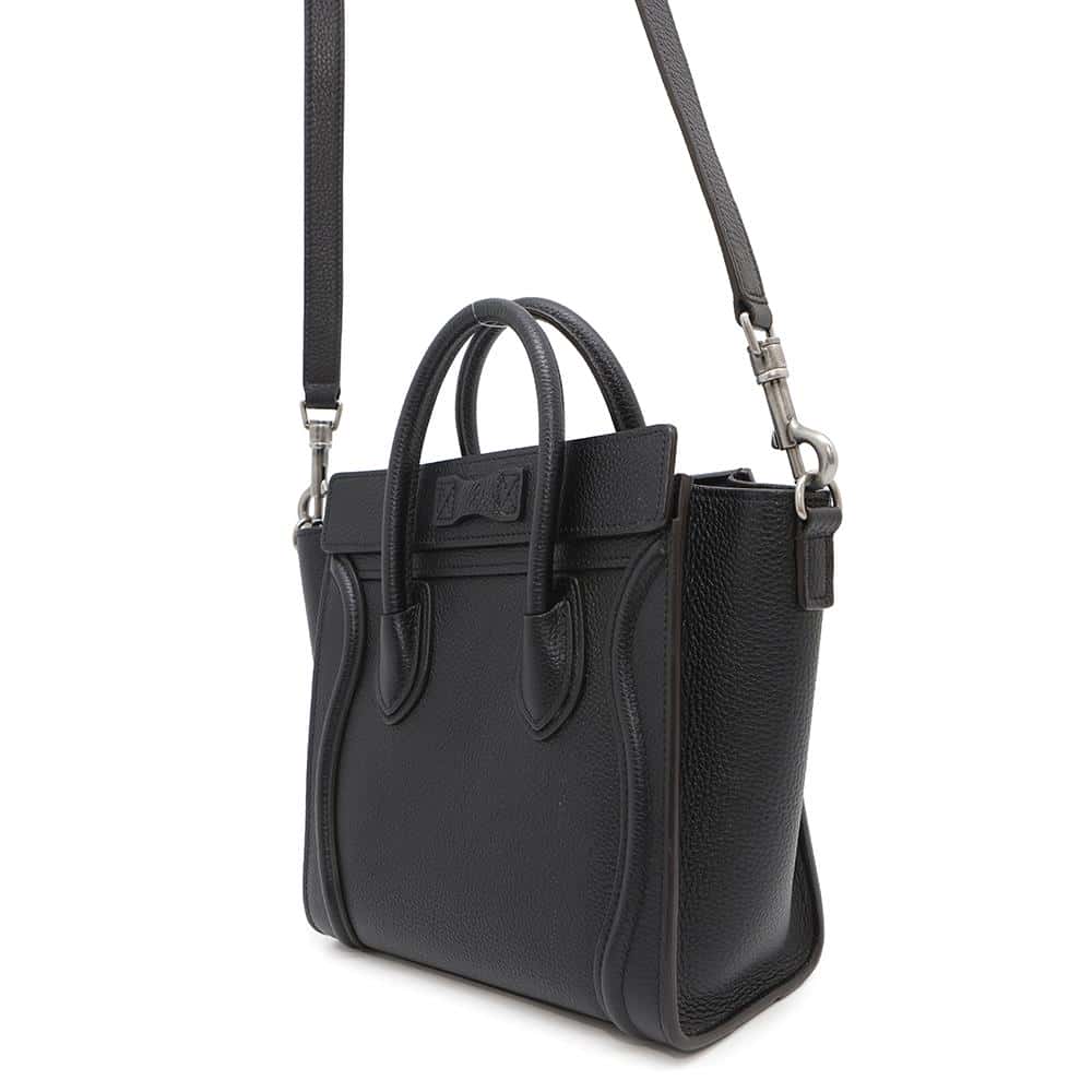 Luggage Shopper Dru. No Drummed Calf Size Leather Black Travel Bag