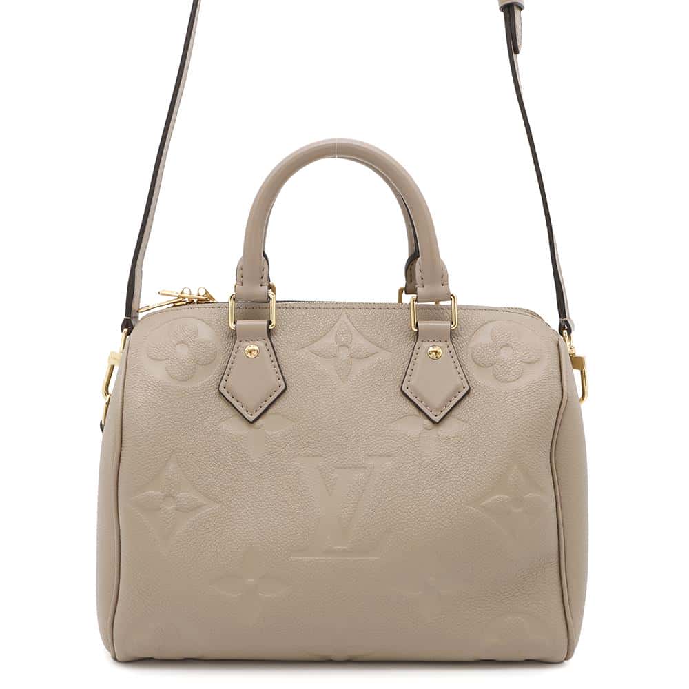 Louis Vuitton Speedy Bandouliere TourterelleM59273 Monogram Leather Empreinte Handbag