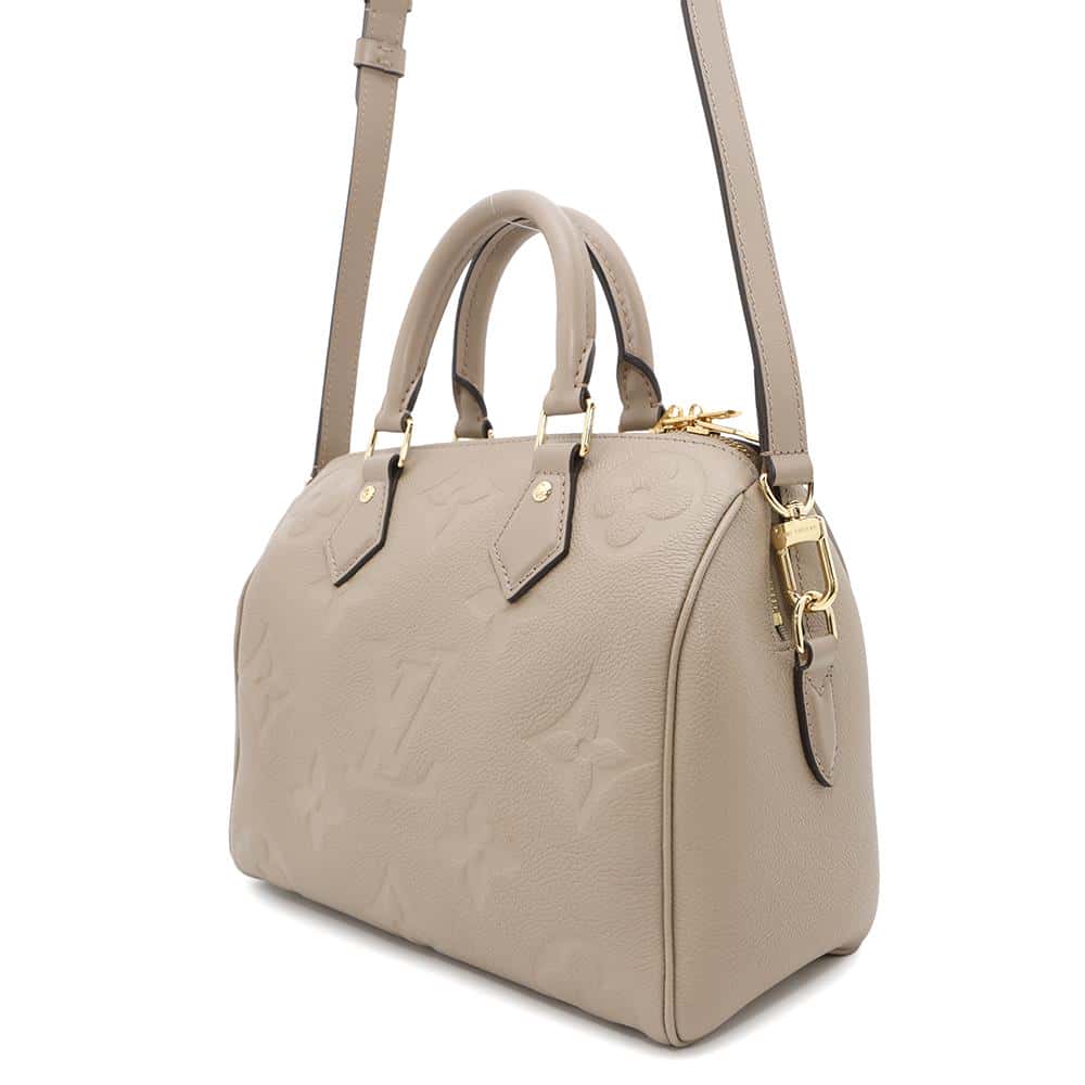 Louis Vuitton Speedy Bandouliere TourterelleM59273 Monogram Leather Empreinte Handbag