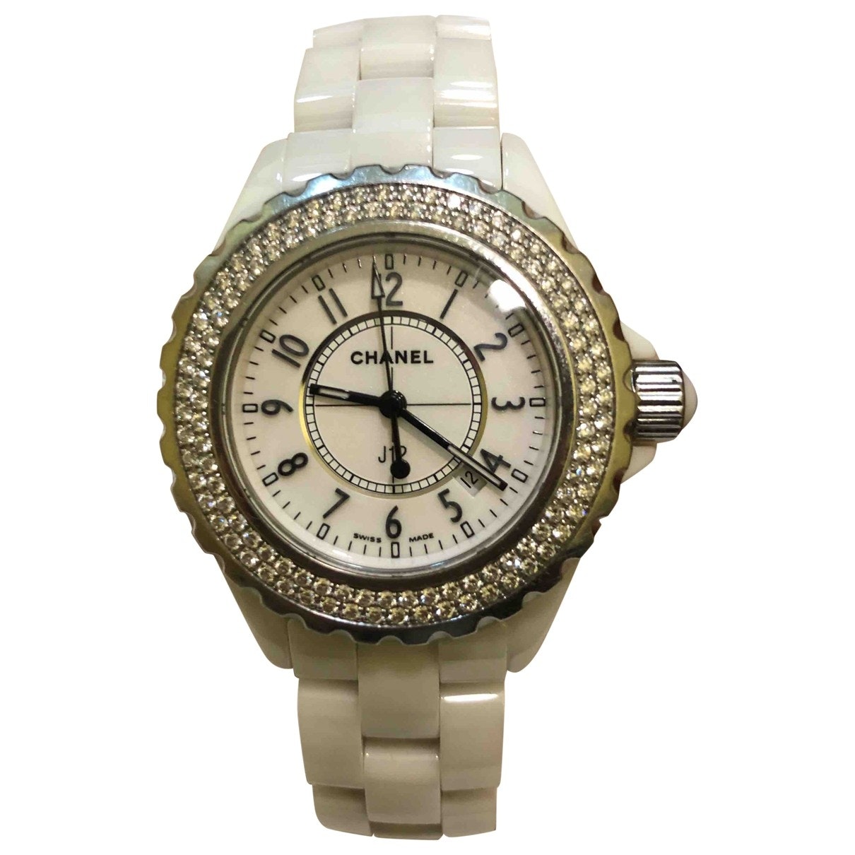 Chanel J12 Quartz White Ceramic Watch Bag
