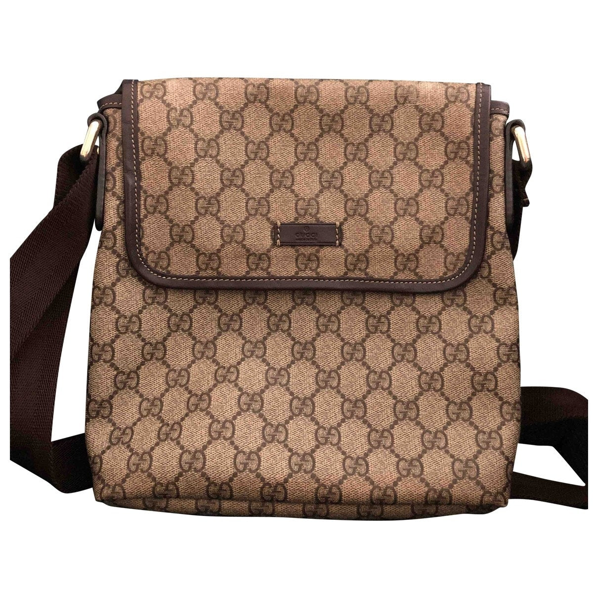 Gucci brown cloth handbag