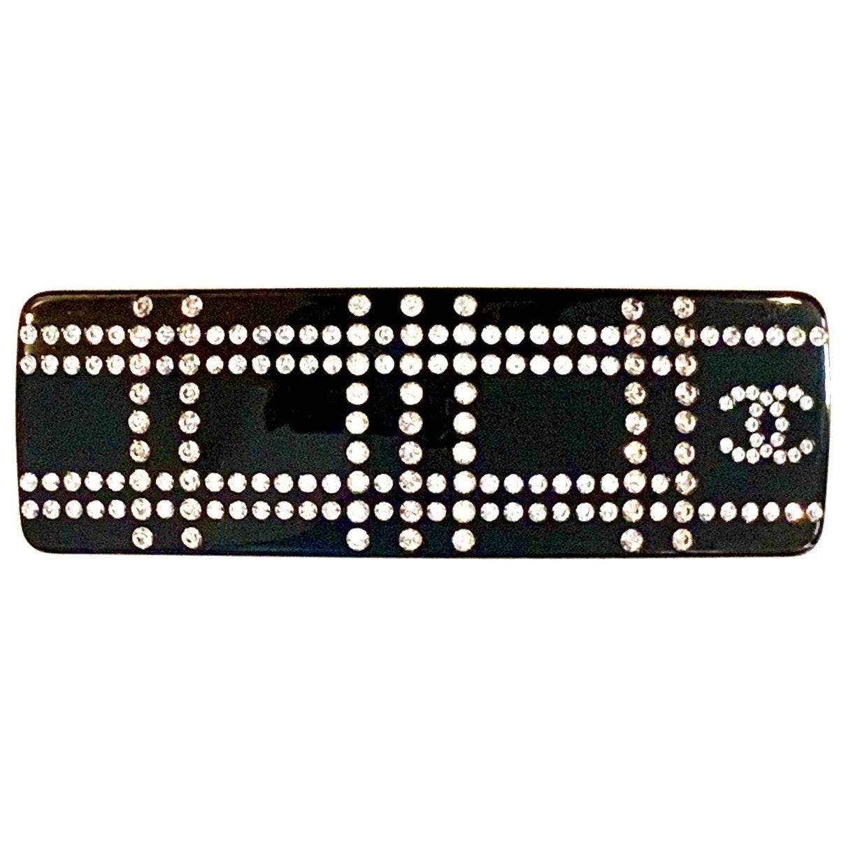 Chanel black plastic hair accessories