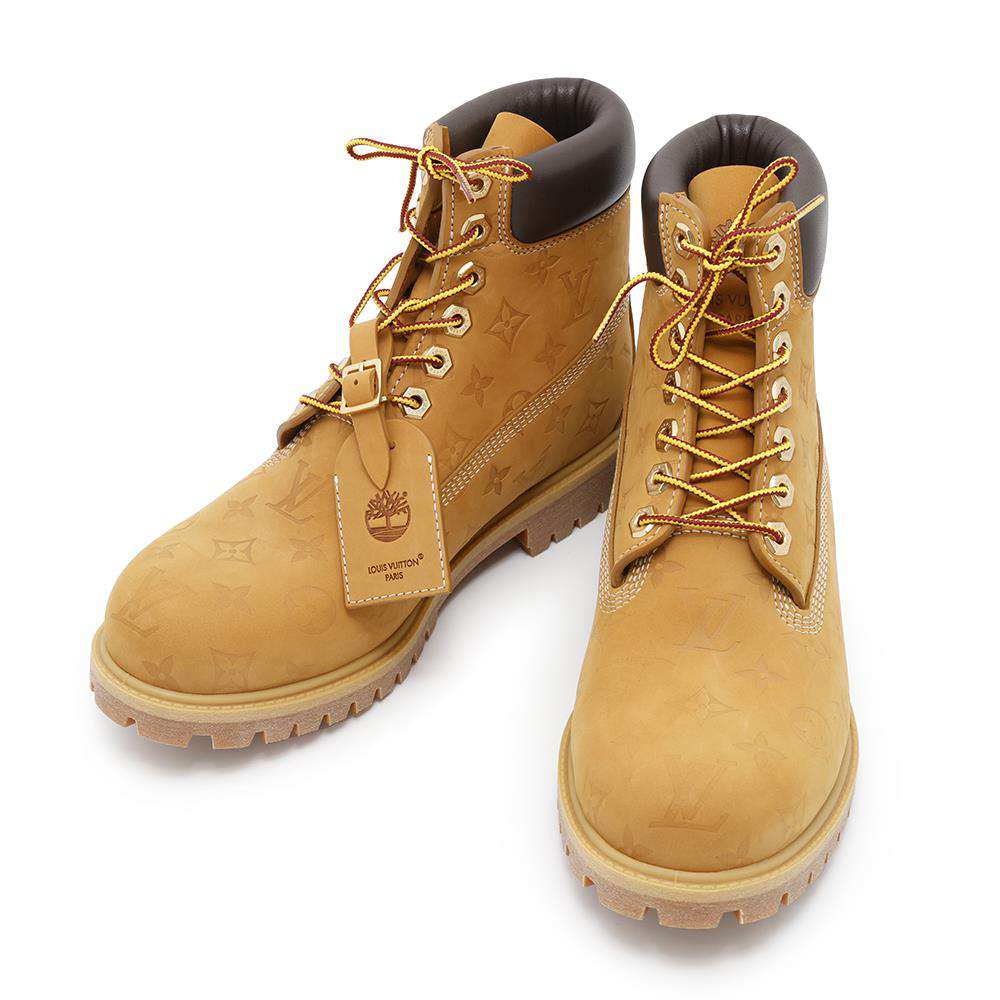 Louis Vuitton × Timberland 6- EncreBoots Beige1AD72V Leather Shoes