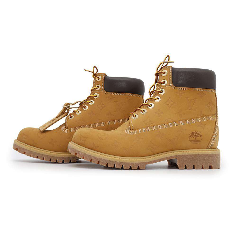 Louis Vuitton × Timberland 6- EncreBoots Beige1AD72V Leather Shoes