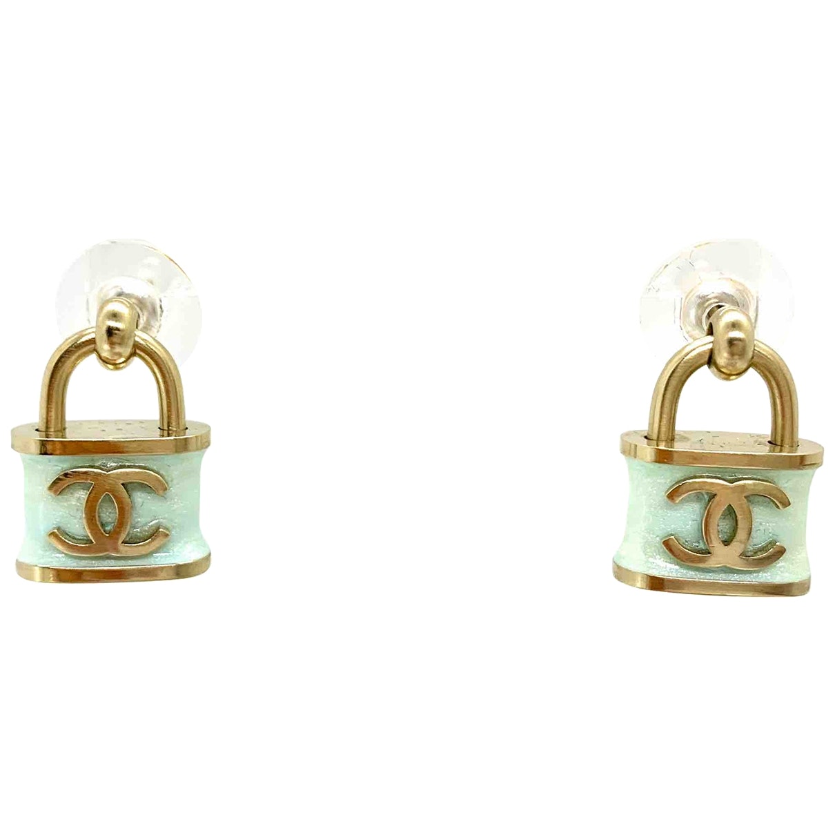 Chanel chanel gold metal earrings