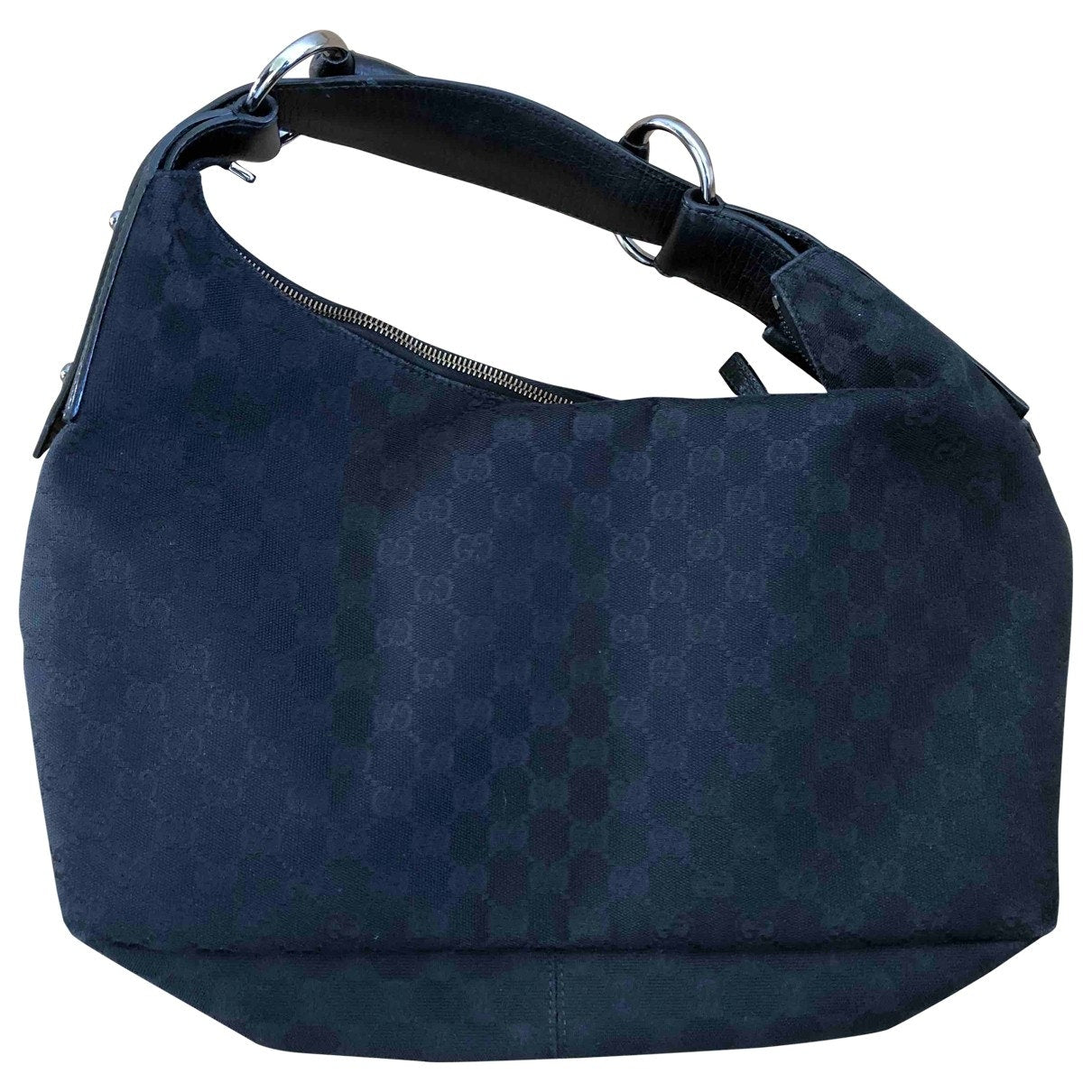 Gucci hobo black cloth handbag