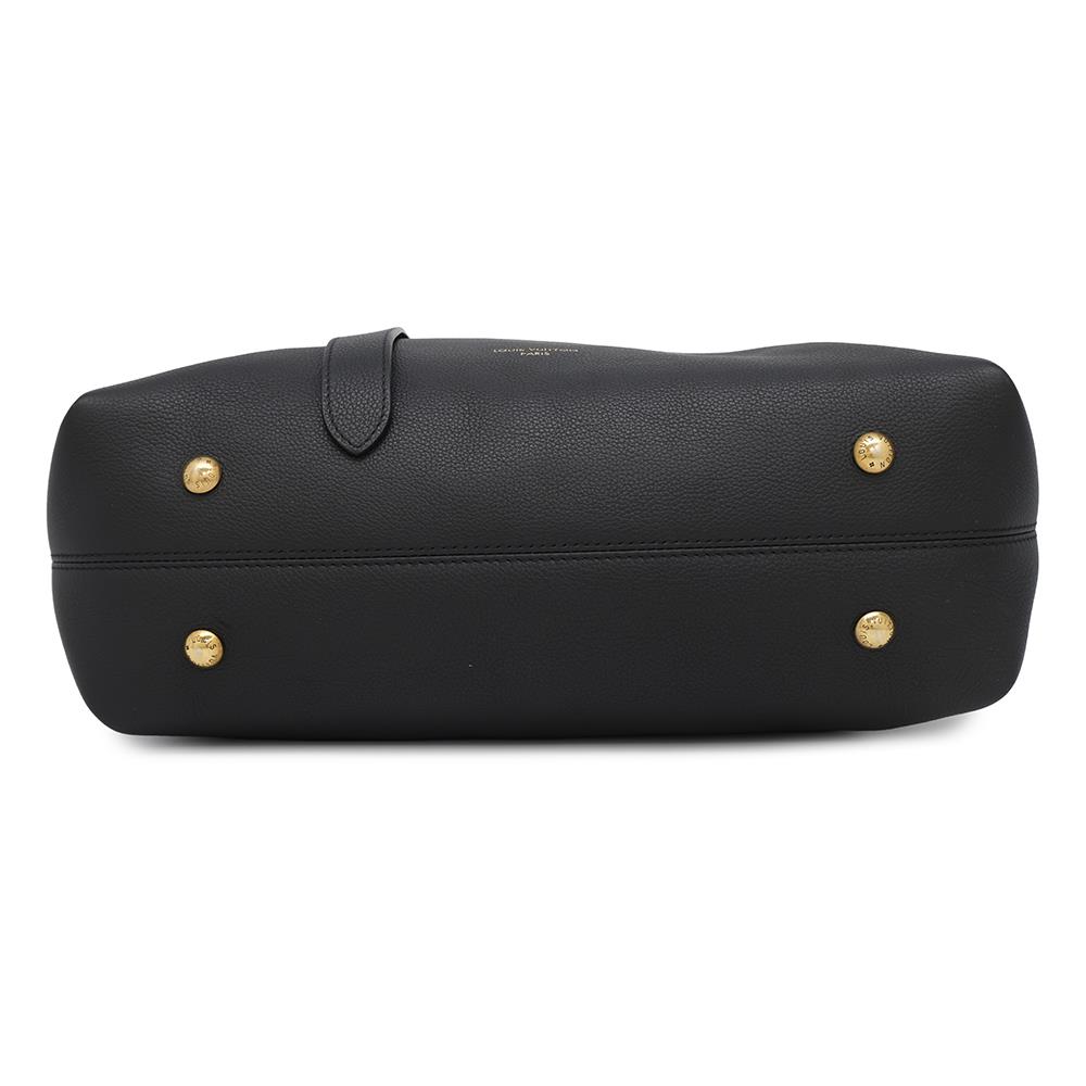 Louis Vuitton Lowkey Cabas NoirM25341 Grained Size Leather Calf Handbag