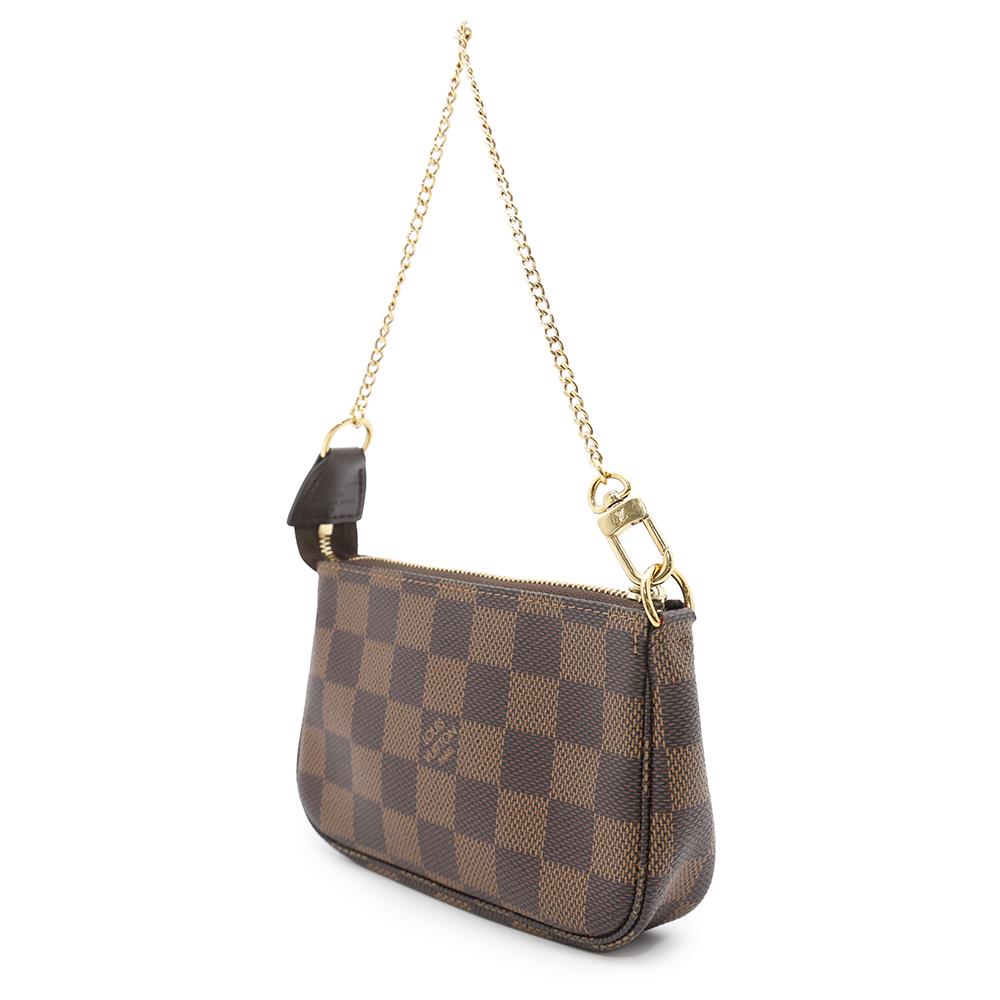 Louis Vuitton Pochette Accessoires RedN58009 Ebene Damier Canvas Clutch Bag