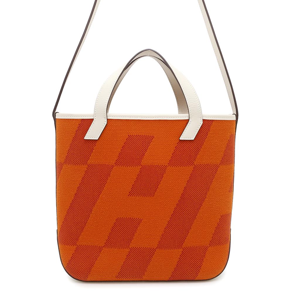 H An Bier Feu Swift Toile H Leather Travel Bag