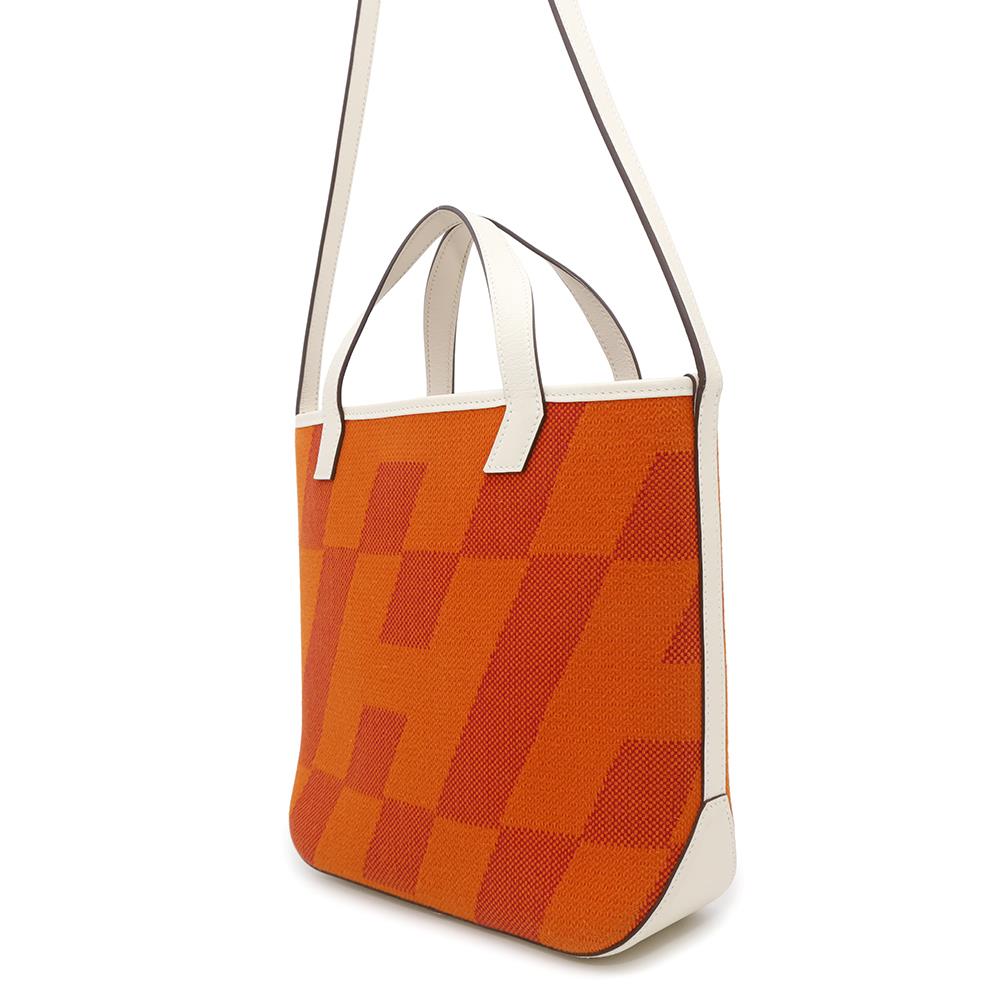 H An Bier Feu Swift Toile H Leather Travel Bag