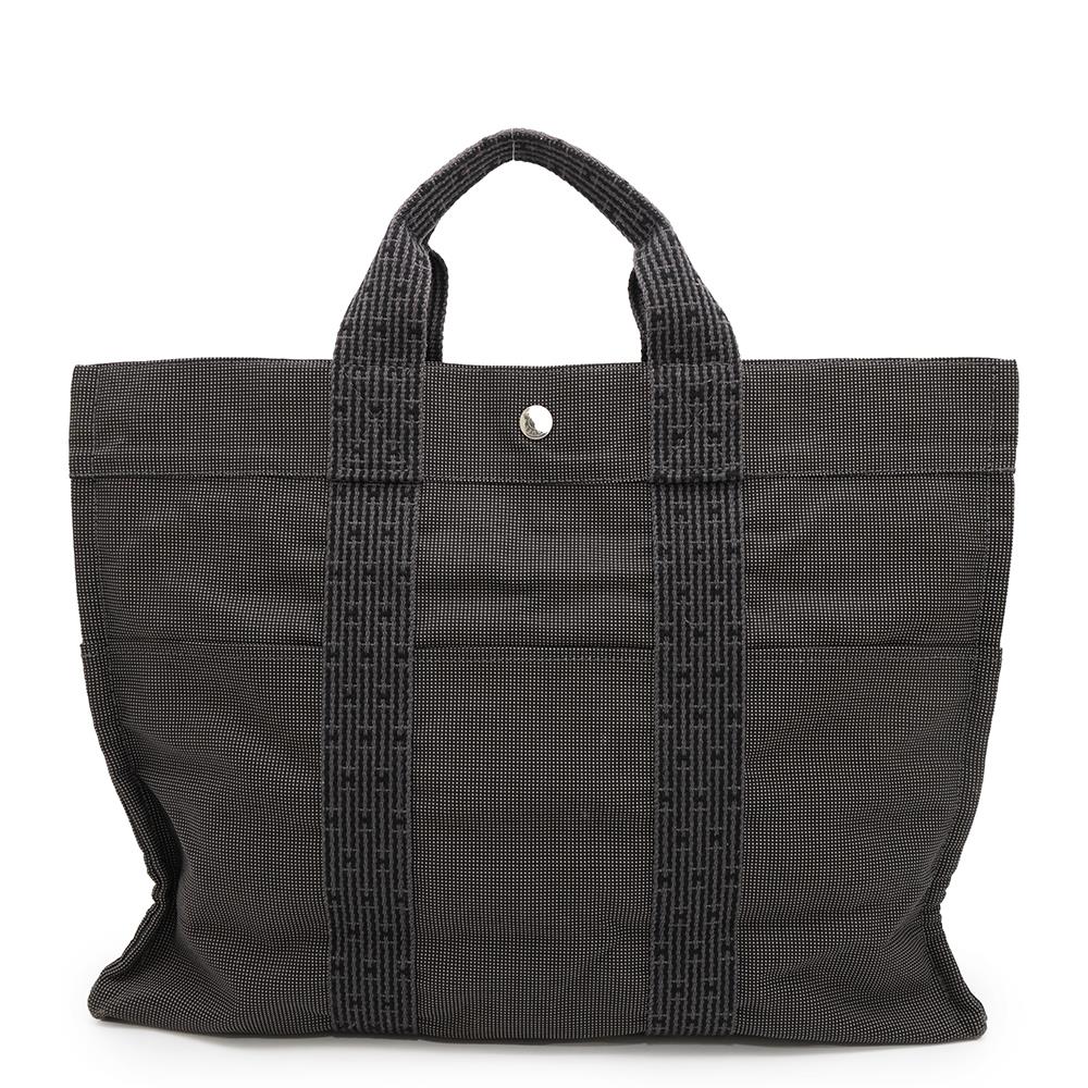 Her Line Tote Gray Size Mm Handbag Canvas Tote Bag