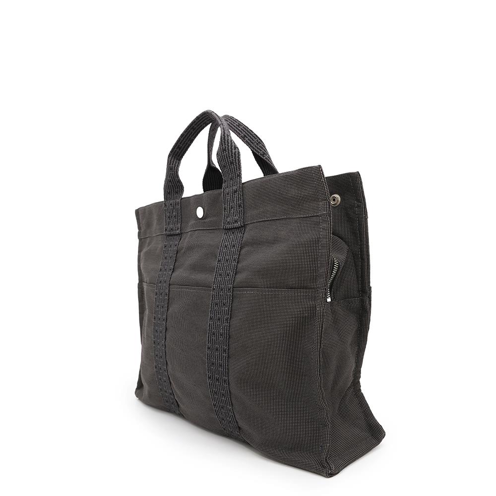 Her Line Tote Gray Size Mm Handbag Canvas Tote Bag