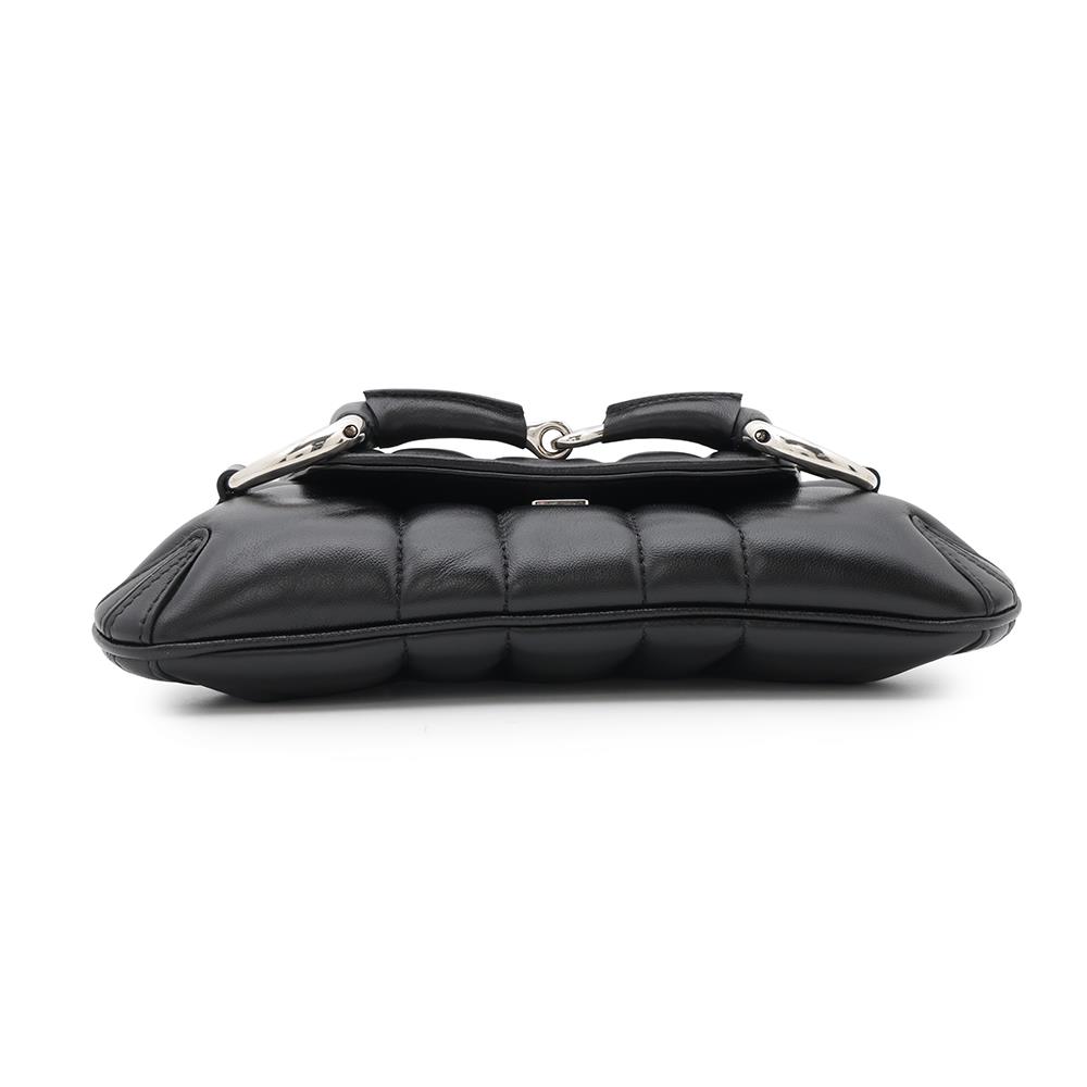 Gucci Horsebit Black764339 Leather Shoulder Bag