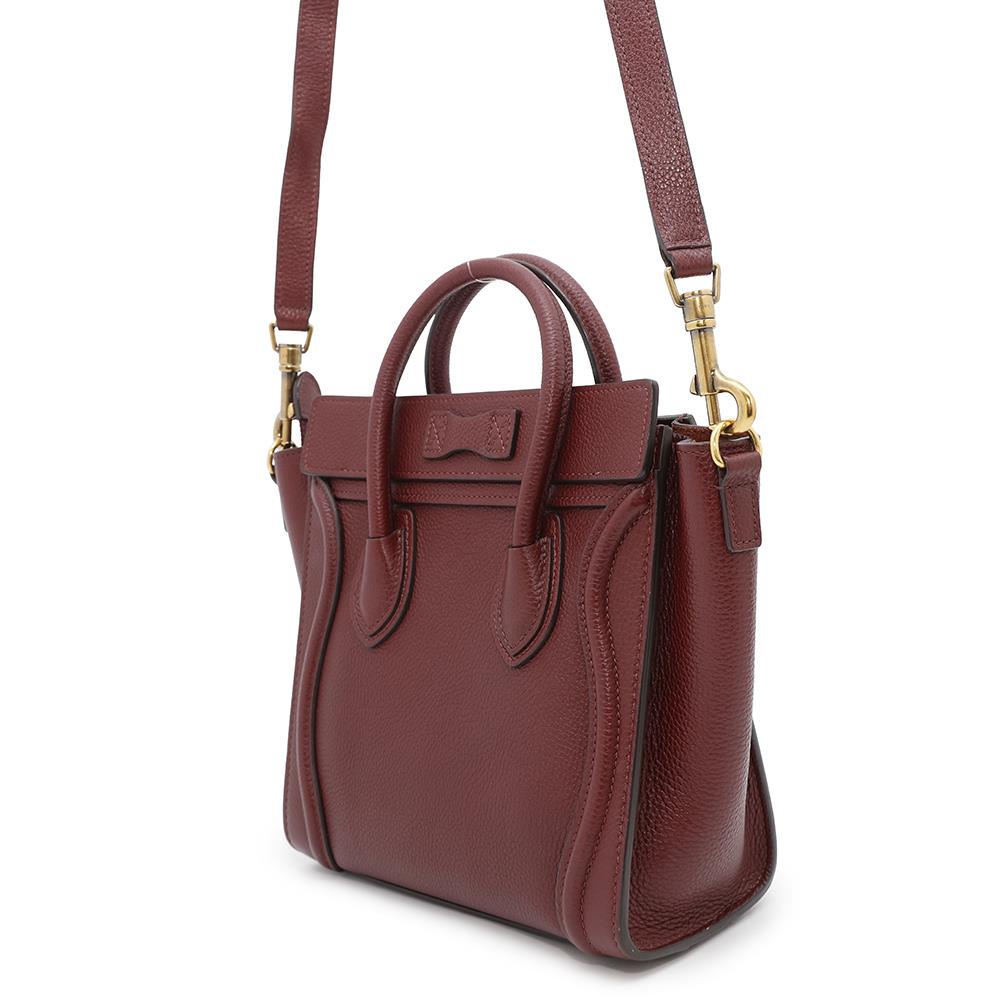 Luggage Shopper Bordeaux Size Nano Handbag Leather Travel Bag