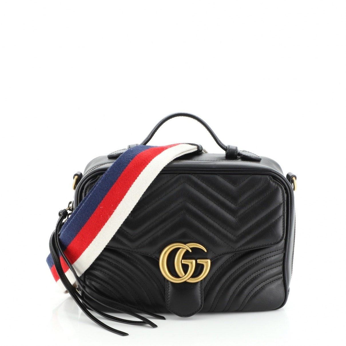 Gucci marmont black leather handbag