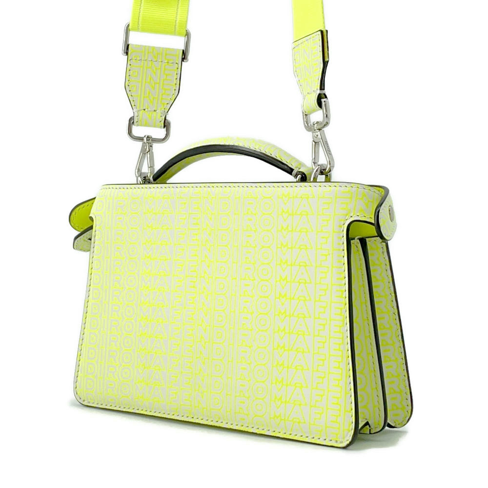 Fendi Peekaboo Cross Yellow7Va582 Leather Mini Travel Bag