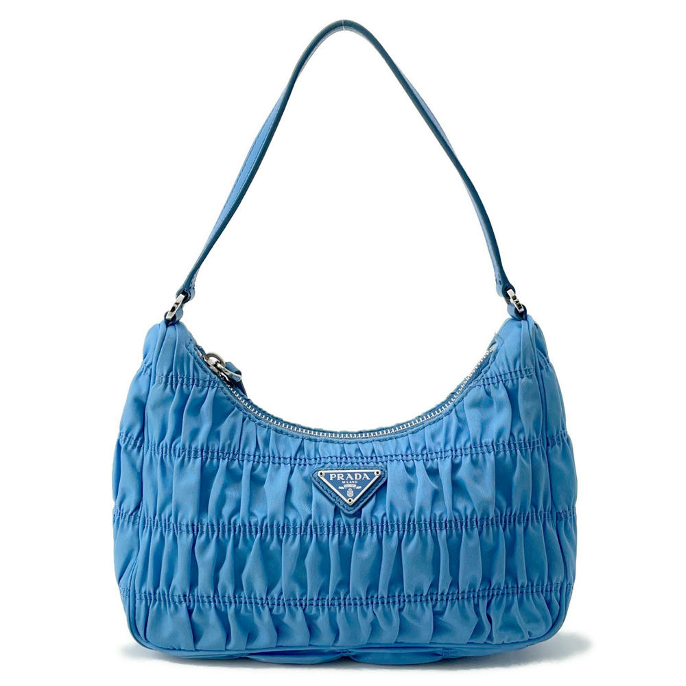 Prada Shoulder Bag ?Gathered One Light Blue1NE204 Nylon