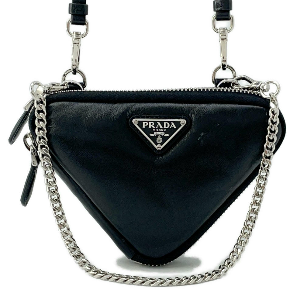 Triangle Pouch Wayshoulder Nr Handbag Leather Black Shoulder Bag