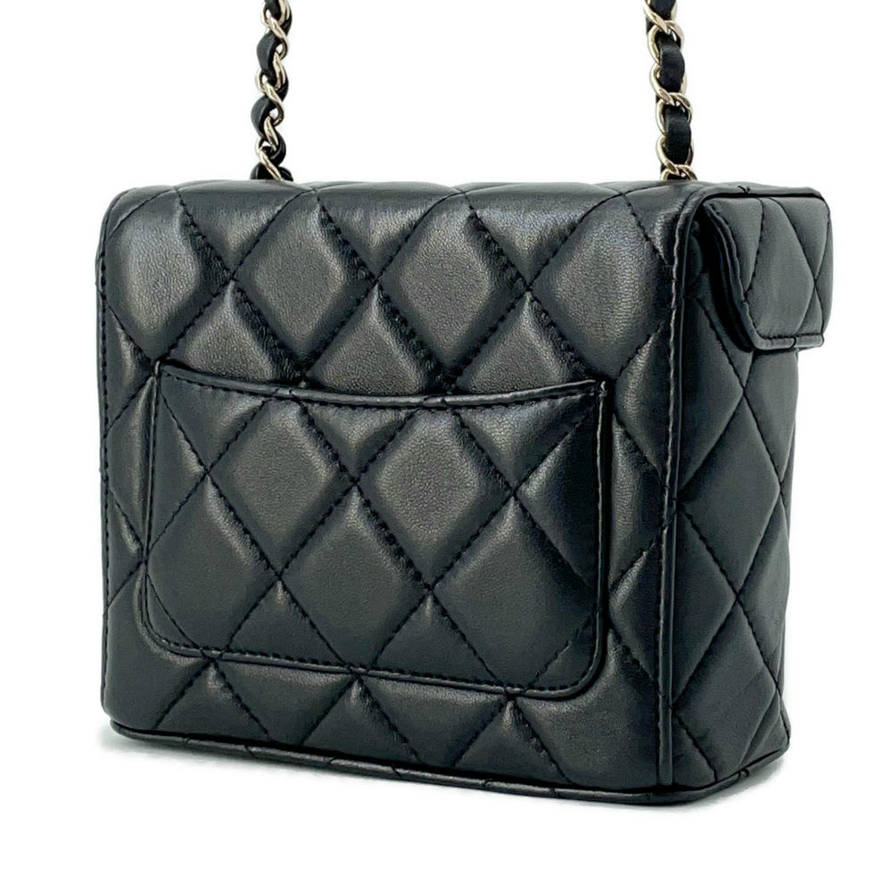 Chanel Matelasse Vanity ChainShoulder Lambskin Black Shoulder Bag