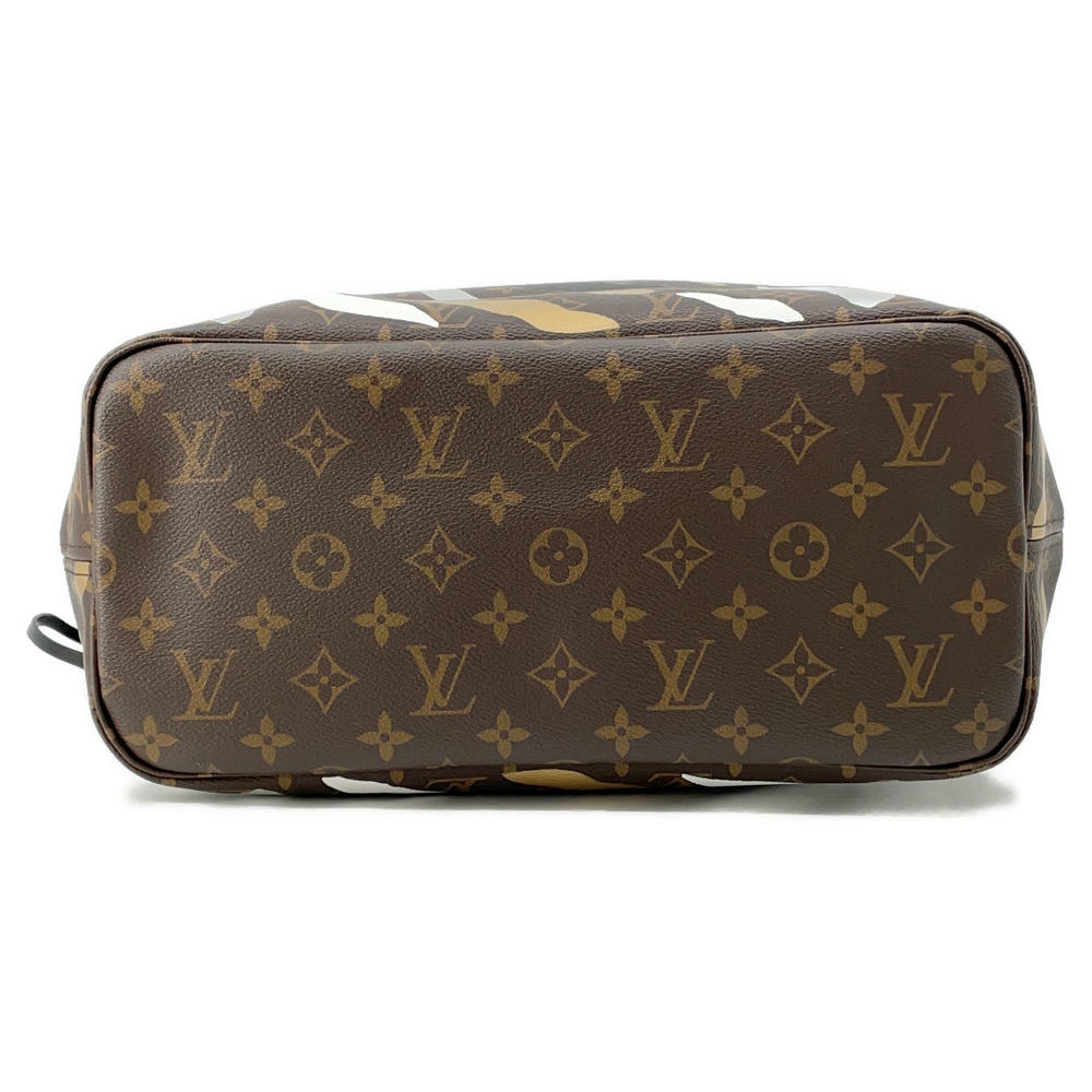 Louis Vuitton Neverfull SilverM45201 Monogram Noir Gold Tote Bag