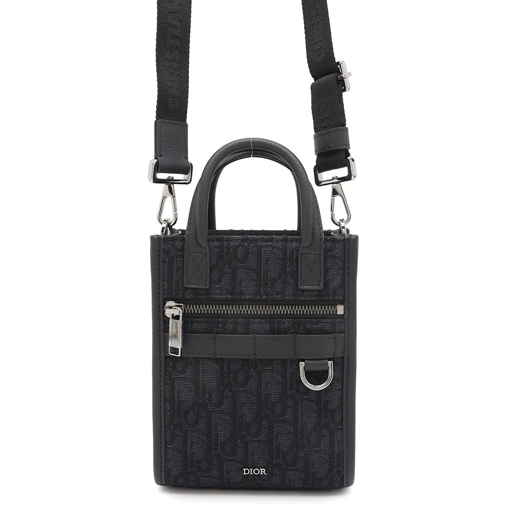 Dior Safari North South Way Tote Bag Esws Leather Black