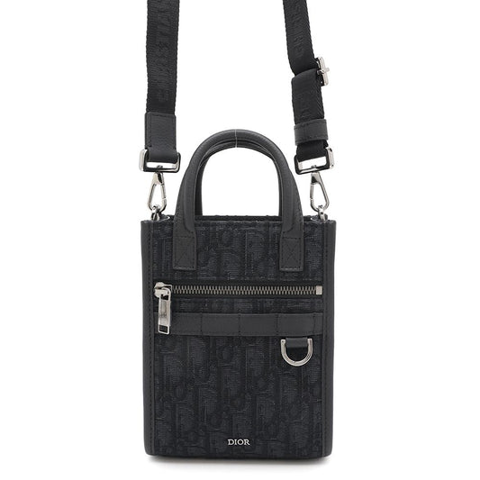 Dior Safari North South Way Tote Bag Esws Leather Black