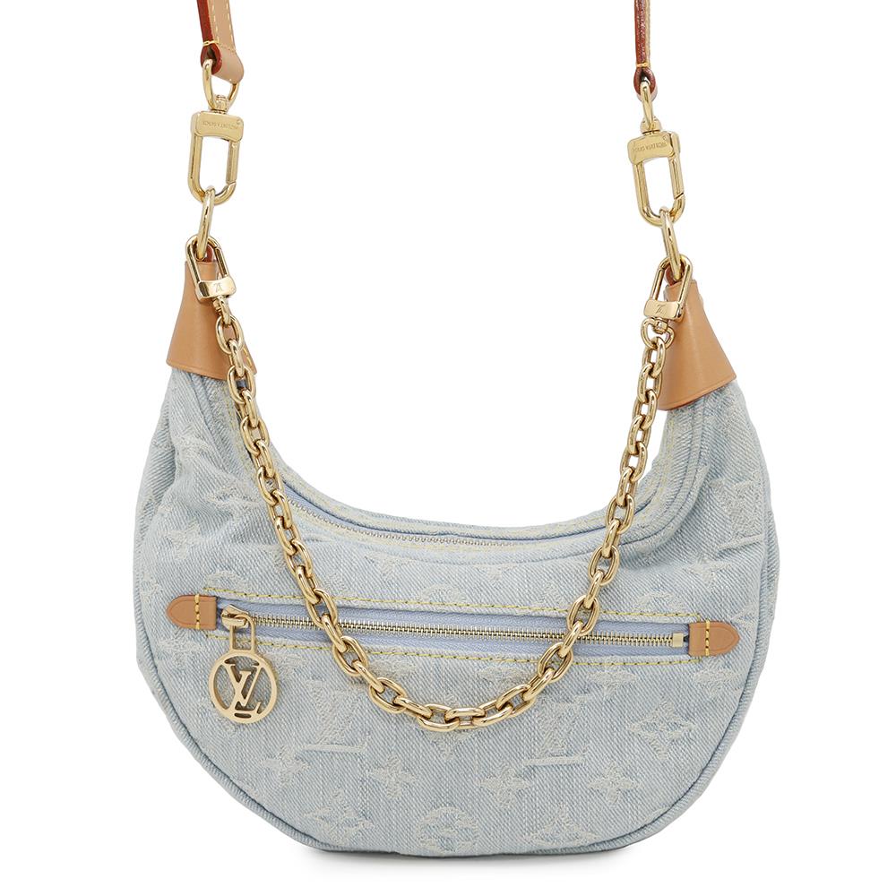 Louis Vuitton loop Light BlueM24846 Monogram Denim Handbag