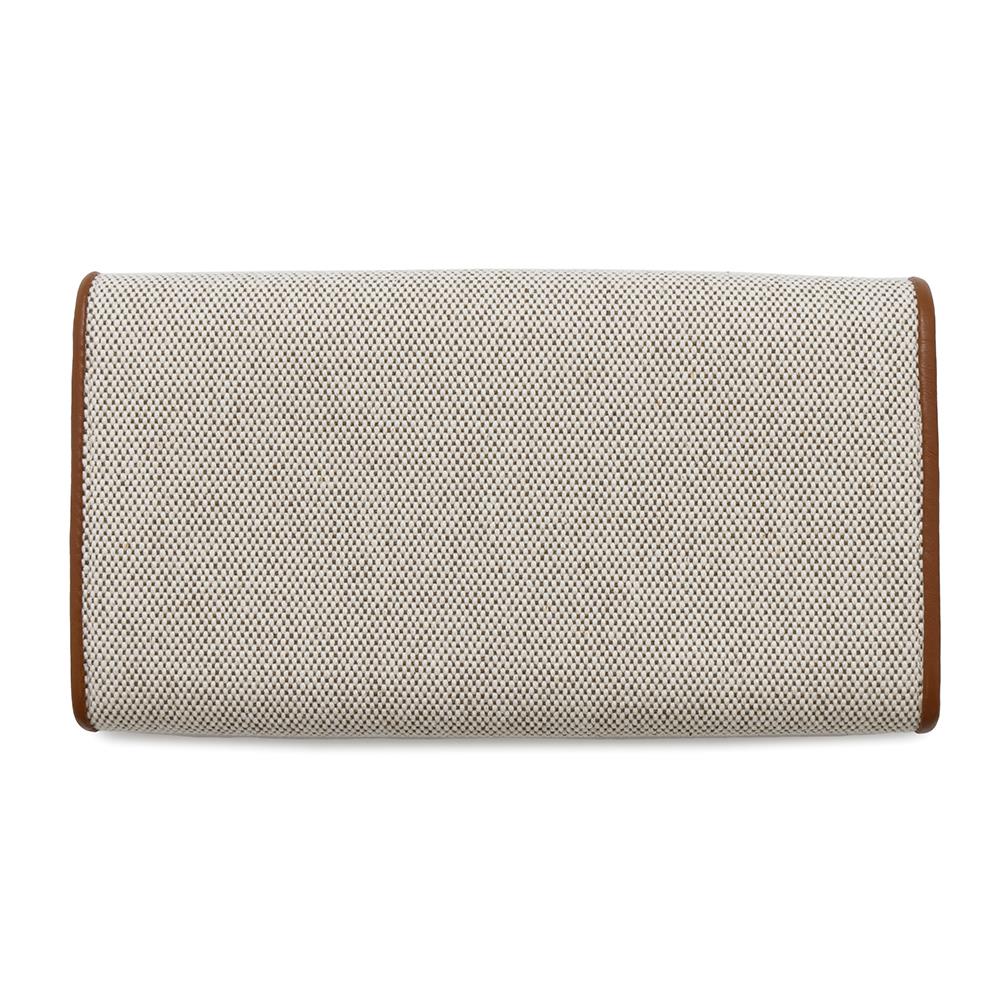 Louis Vuitton Portefeuille Capucine BrownM80303 Calf Ivory Canvas Leather Hat