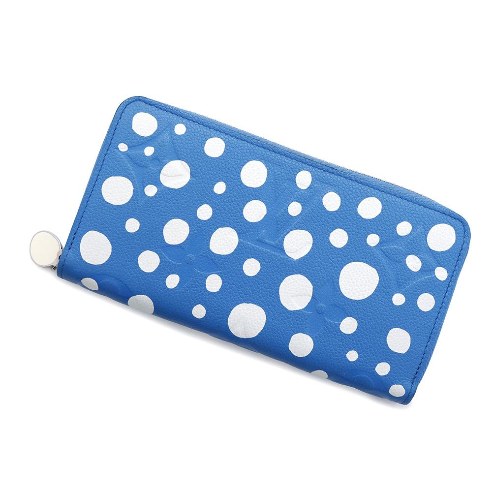 Louis Vuitton × YK Zippy bronM81954 Empreinte Monogram Leather Blue Wallet Case