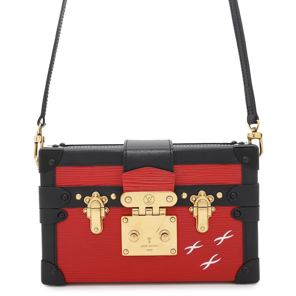 Louis Vuitton Petite Malle Coquelicot NoirM54651 Epi Leather Handbag