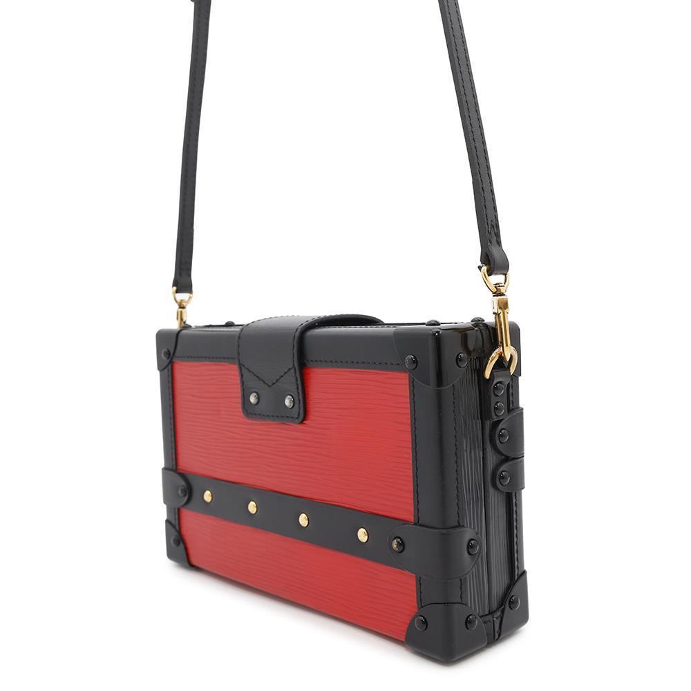 Louis Vuitton Petite Malle Coquelicot NoirM54651 Epi Leather Handbag