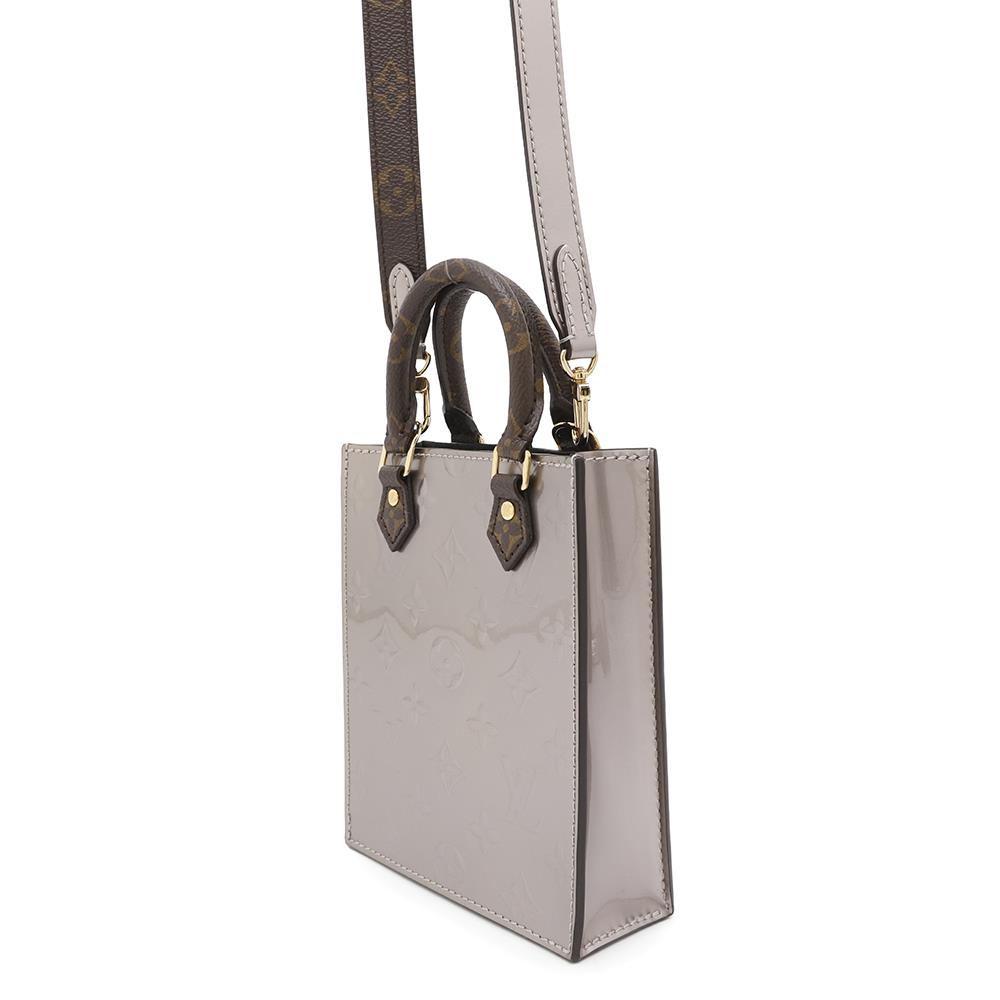 Louis Vuitton Petit Sac Plat Monogram Vernis Leather Handbag