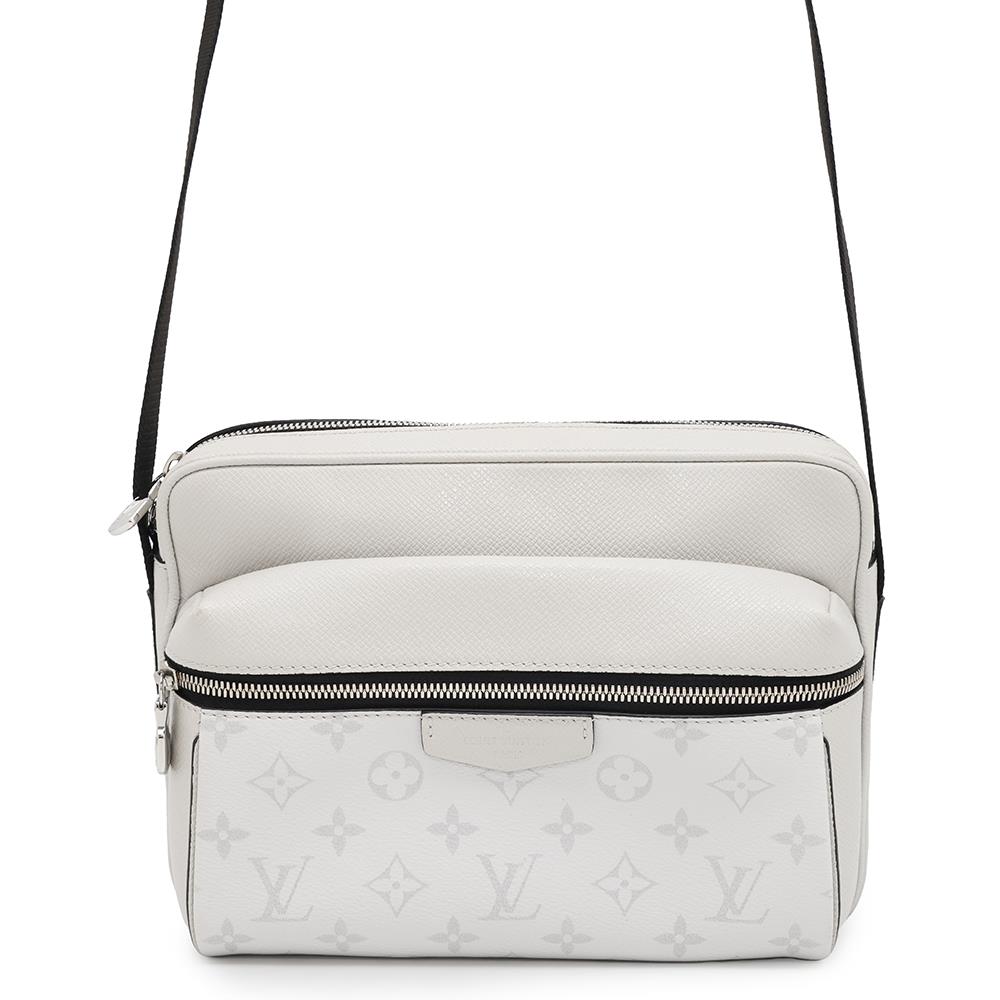 Louis Vuitton Outdoor Messenger Taigarama BlancM30873 Taiga Monogram Leather Crossbody Bag
