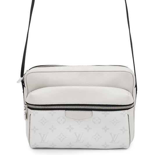 Louis Vuitton Outdoor Messenger Taigarama BlancM30873 Taiga Monogram Leather Crossbody Bag