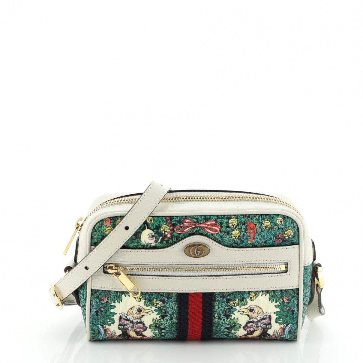 Gucci ophidia green cloth handbag