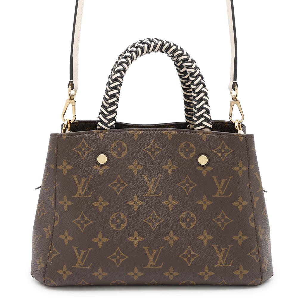 Louis Vuitton Montaigne CreamM45311 Monogram Noir Handbag