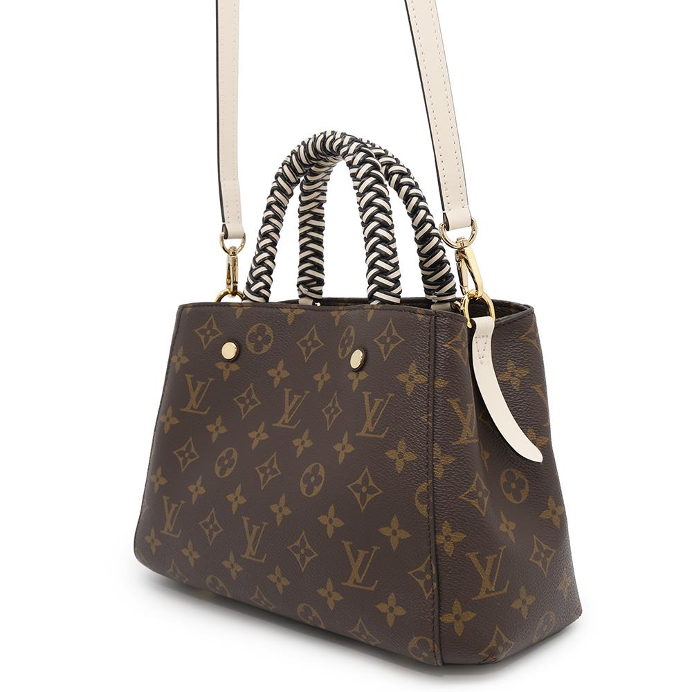 Louis Vuitton Montaigne CreamM45311 Monogram Noir Handbag