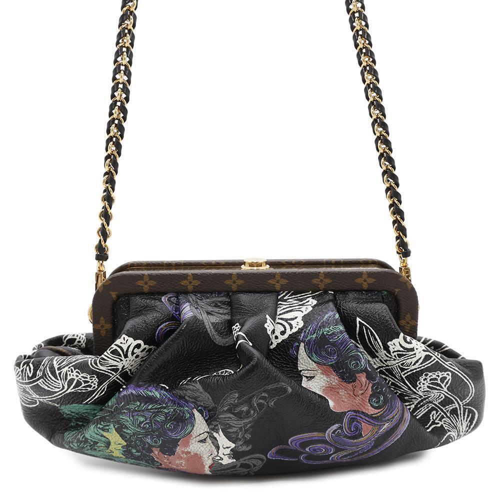 Louis Vuitton Bruschko EW Art Deco Coin Monogram Noir Handbag