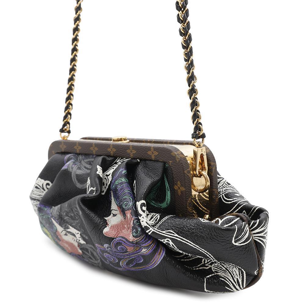 Louis Vuitton Bruschko EW Art Deco Coin Monogram Noir Handbag