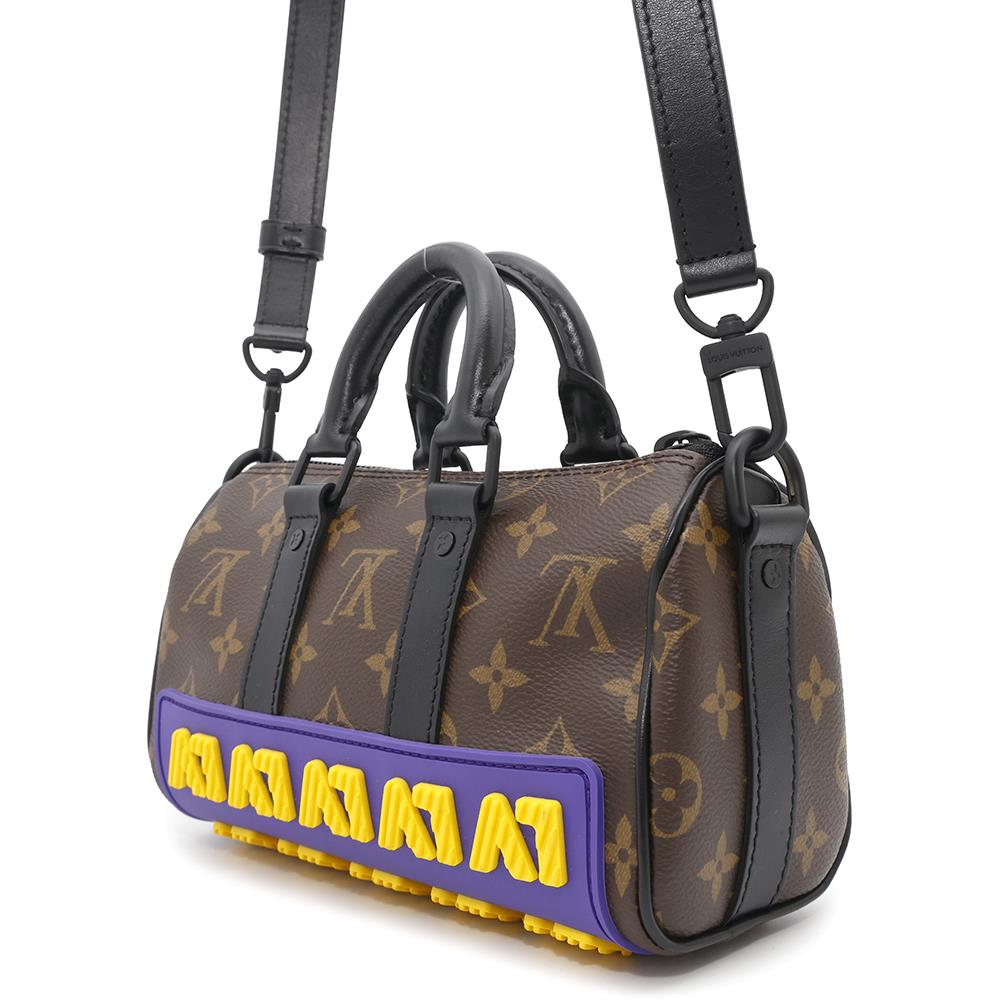 Louis Vuitton Keepall NoirM45788 Monogram Rubber XS Travel Bag