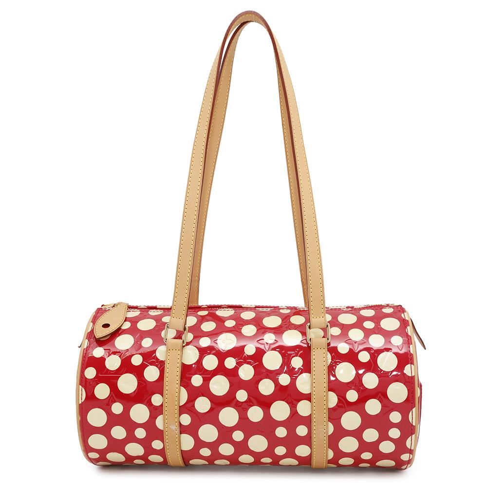 Louis Vuitton Papillon RougeM91425 Dot Infinity Monogram Vernis Leather Handbag
