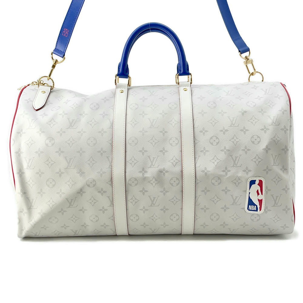 Louis Vuitton Keepall Bandouliere WhiteM45586 LVxNBA Monogram Travel Bag