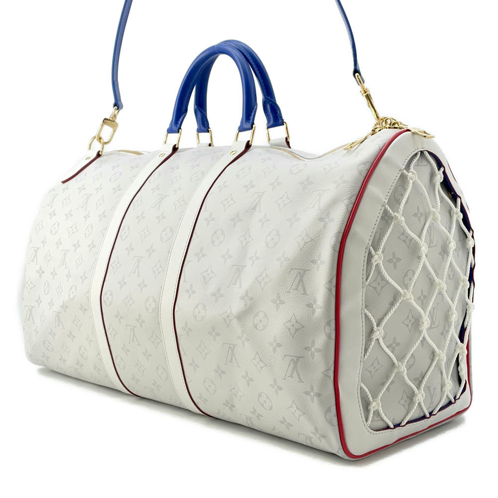 Louis Vuitton Keepall Bandouliere WhiteM45586 LVxNBA Monogram Travel Bag